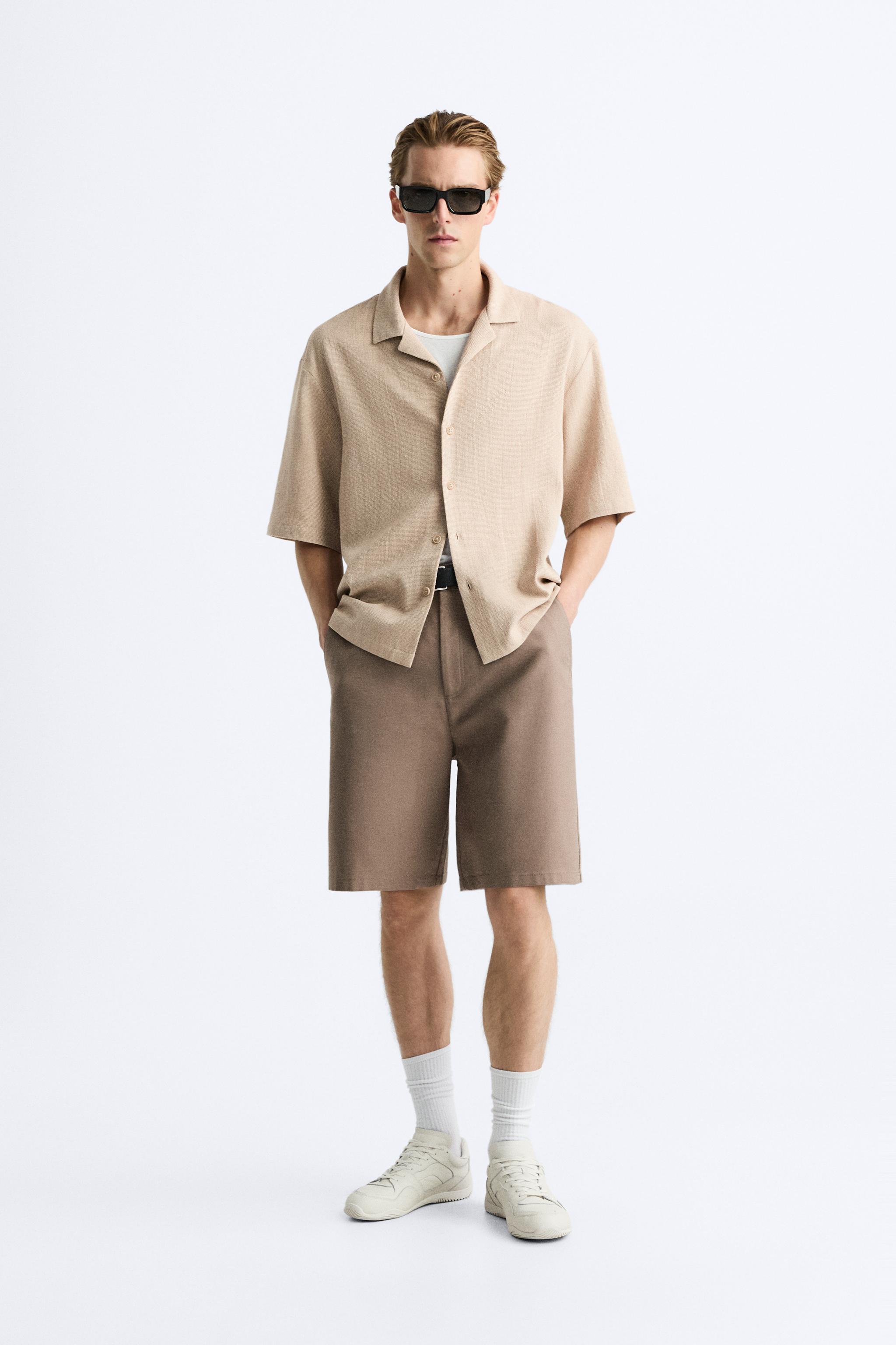 Zara hemd beige herren Clearance